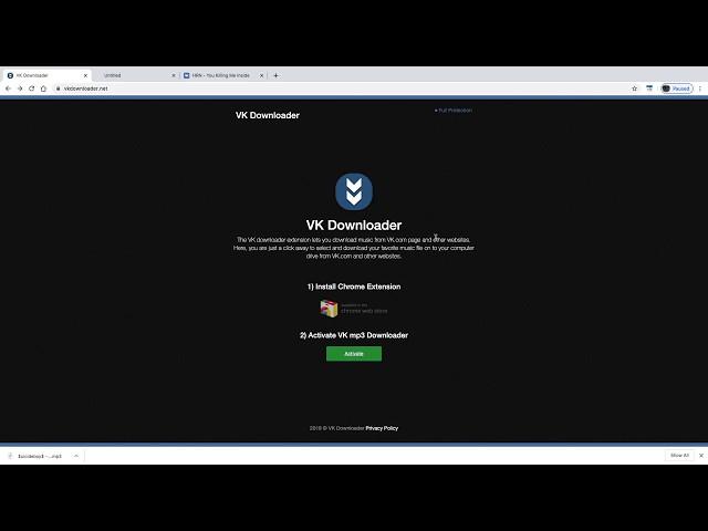 Chrome VK mp3 Downloader