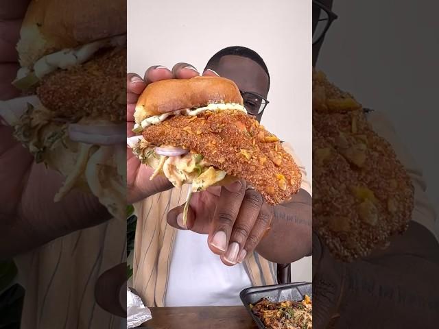  DORITOS COATED FISH SANDWICH  #foodreview #food #cleveland #shorts