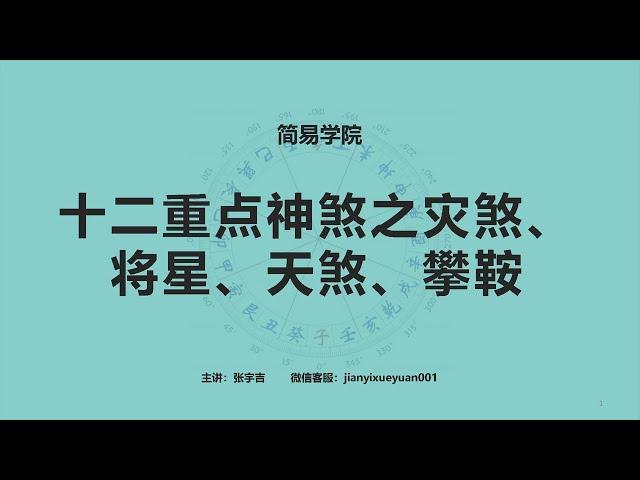 108、十二重点神煞之灾煞 将星 天煞 攀鞍