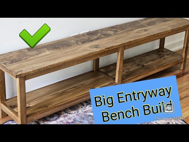 Big Entryway Bench Build #howto #diy #woodworking