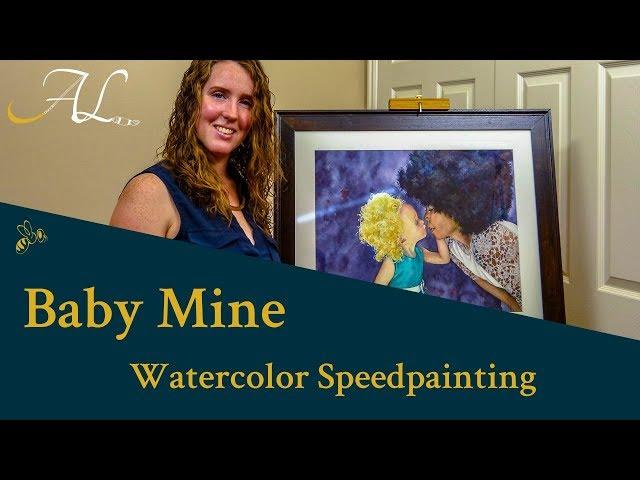 SPEEDPAINT: Baby Mine - watercolor by Alisa Laporte Art