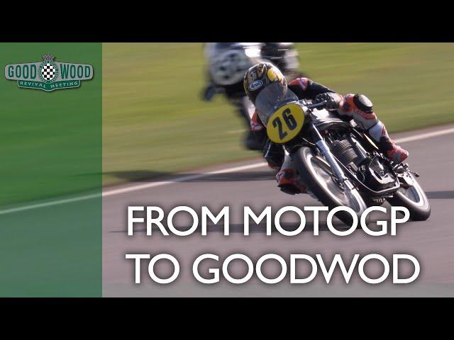 MotoGP star Dani Pedrosa makes Goodwood debut on 52-year-old bike