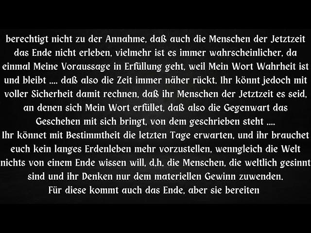 VERNICHTUNG DER ERDE .... BARMHERZIGKEITSAKT GOTTES .... SEHER UND PROPHETEN ....