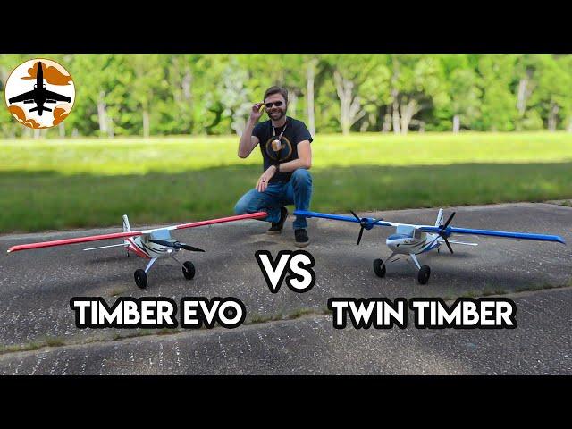 E-flite Twin Timber vs Turbo Timber Evolution Head to Head Comparison