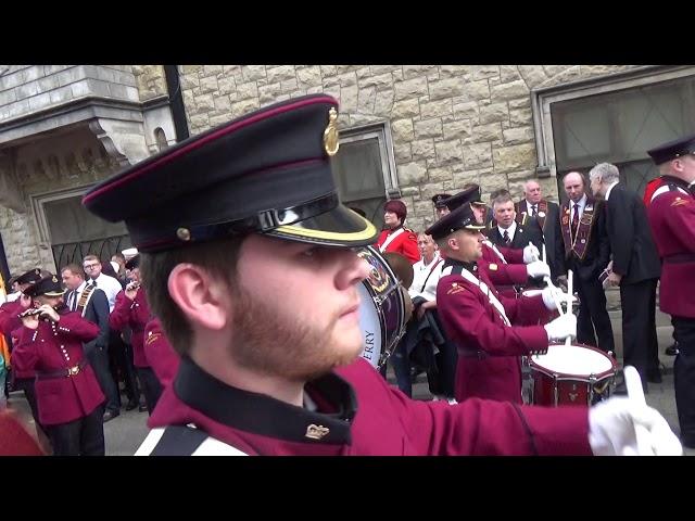 William King Memorial FB Parade to Memorial Hall Before Main A.B.O.D Parade Londonderry 2018