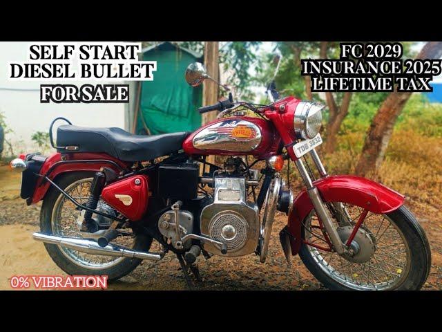 RED DELUXE SELF START DIESEL BULLET FOR SALE | PMS BIKEZ #bike #automobile #bikelover #royalenfield