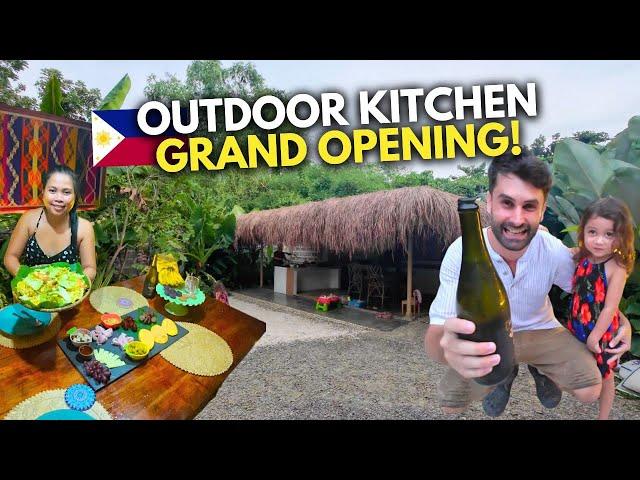 Watch Us Cook for the First Time in Our New DIY Outdoor Kitchen!