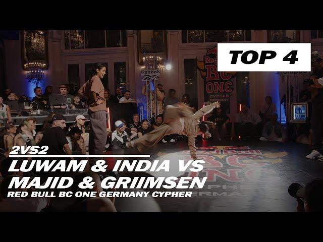 LUWAM & INDIA VS MAJID & GRIIMSEN | 2VS2 HIPHOP X BREAKING | RED BULL BC ONE GERMANY CYPHER