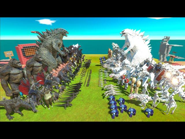 Dark Monster War - Team Dark GODZILLA 2014 x KONG VS Team White Anti-Venom Godzilla x Mechagodzilla