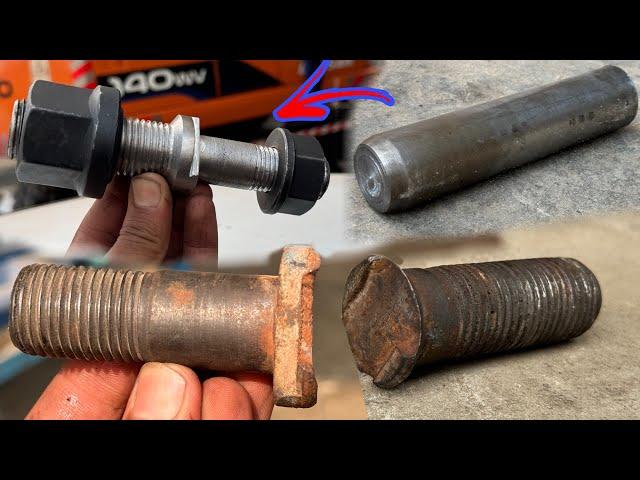 How Mechanic Make A Most Beautiful Truck Wheel Bolt That Was Not Available In Market // Must watch