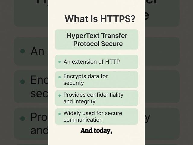 What Is HTTPS? | How the Internet Keeps You Safe in 60 Seconds  #techexplained  #networkingbasics