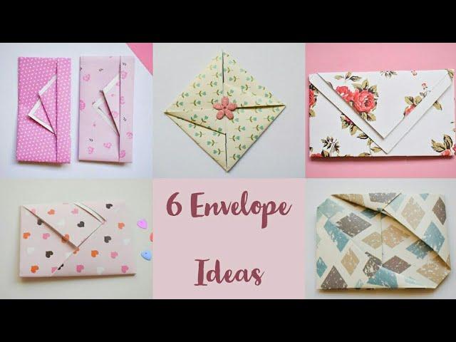 6 Easy Paper Envelopes | Folding Letter into Envelopes | Gift Envelope  #envelope