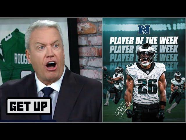 GET UP | "Player of the week" - Rex Ryan on Saquon burns Giants with Eagles' overwhelming victory.