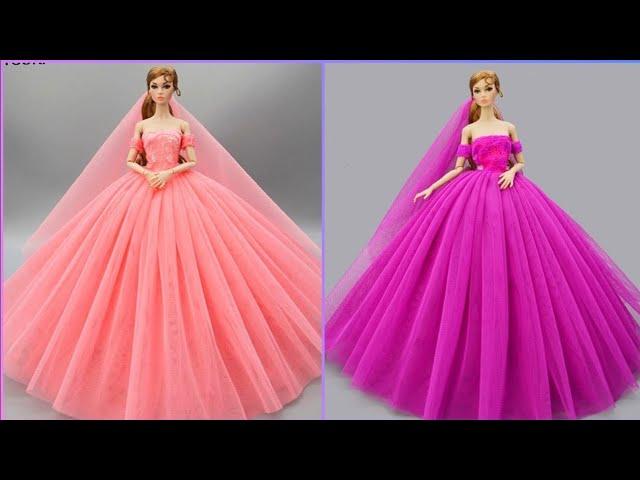 Barbie Elbise Yapımı | DIY |Dikişsiz kendin yap ~ 5 Dakikada hallet- Barbie Crafts