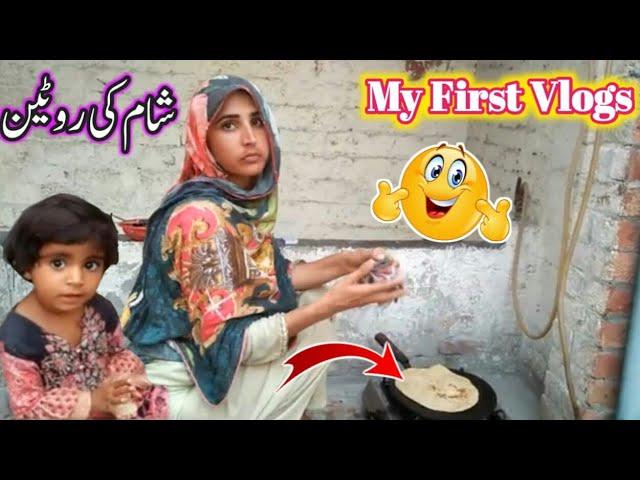 My First Vlog | شام کی روٹین،Village life,Happy Small Family Vlog