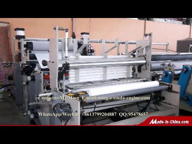 Color glue lamination embossing Toilet paper roll rewinding machine