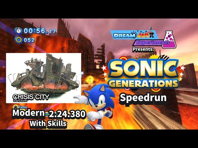 Dream Jamπ´s Sonic Generations Modern Crisis City (Skills) Speedrun - Time: 2.24.380