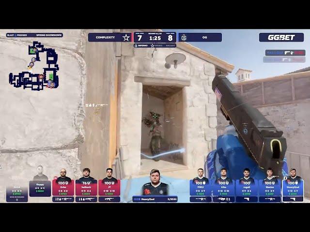 HeavyGod GODLIKE 4K with Deagle and ACING the ROUND vs. Complexity | BLAST Premier Spring Showdown