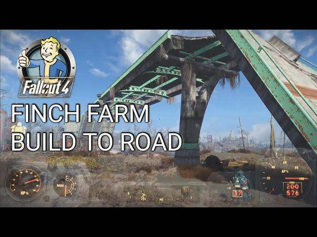 Fallout 4 - Finch Farm - How to Build Up To The Road Overpass