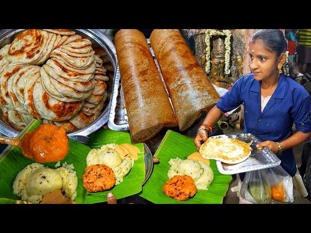 இரவு பதினோரு மணி வரை சுடச்சுட கிடைக்கும் Pongal வேர்க்கடலை சட்னி,Onion Rava,Ghee Roast