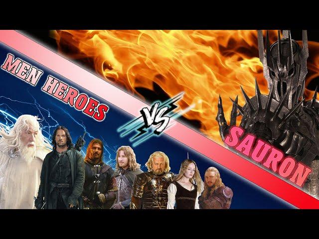 MEN HEROES Vs SAURON - BFME 2 - THE BATTLE FOR MIDDLE EARTH 2