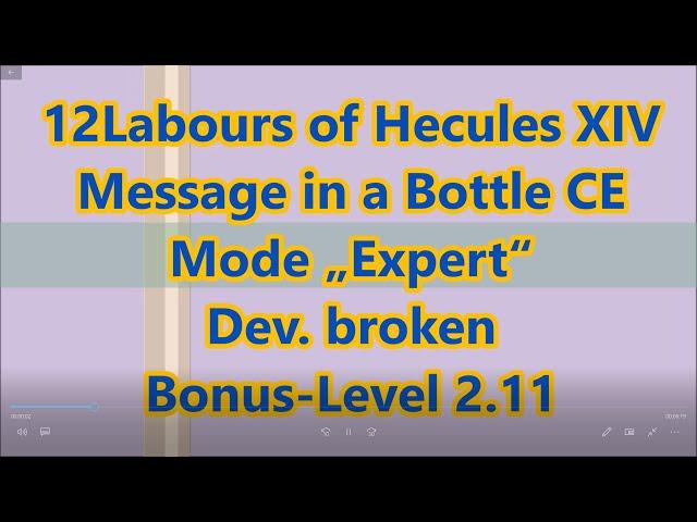 12 Labours of Hercules XIV - Message in a Bottle CE Bonus-Level 2.11