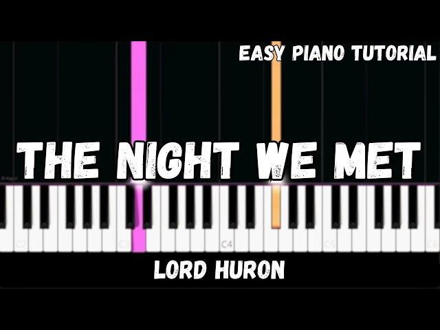 Lord Huron - The Night We Met (Easy Piano Tutorial)