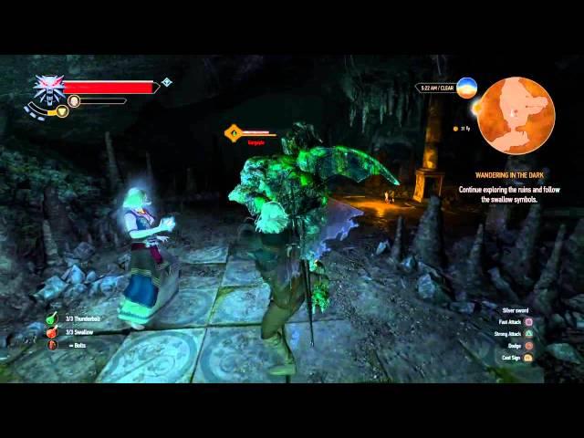 The Witcher 3: Wild Hunt Gargoyle fight and loot