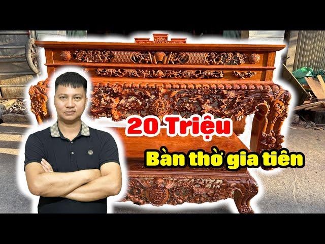🟢 20 triệu - Bộ Bàn Thờ Gia Tiên Có Nên Mua Không | Đồ Gỗ Linh Hương