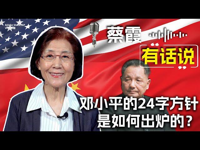 蔡霞有话说：邓小平的24字方针是如何出炉的？