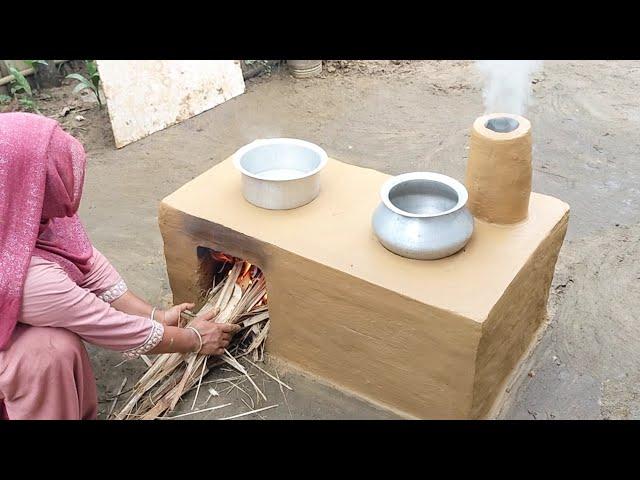 How to make Best Multi-Burner Smokeless Stove ।Primitive Outdoor Kitchen।Cooking Chulha Making#viral