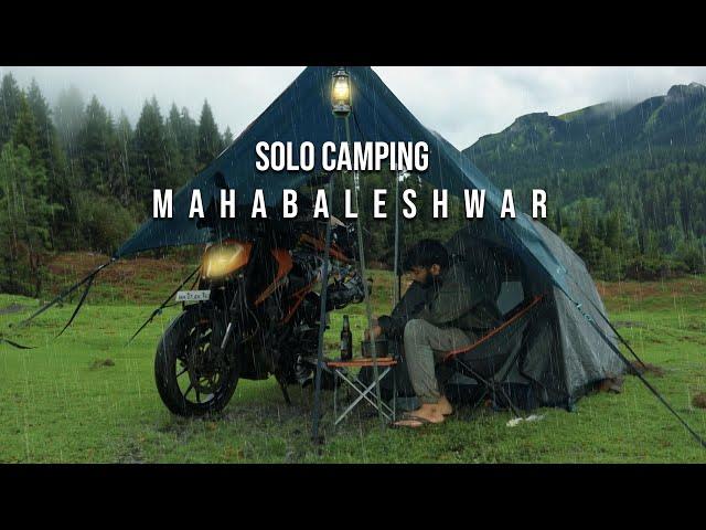 Solo Camping in heavy rain | Mahabaleshwar trip in monsoon | Maharashtra Hill station #monsoon