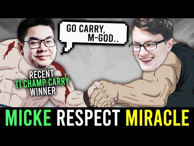 MIRACLE just made TI CHAMP 2024 CARRY MICKE plays SUPPORT in pubs..