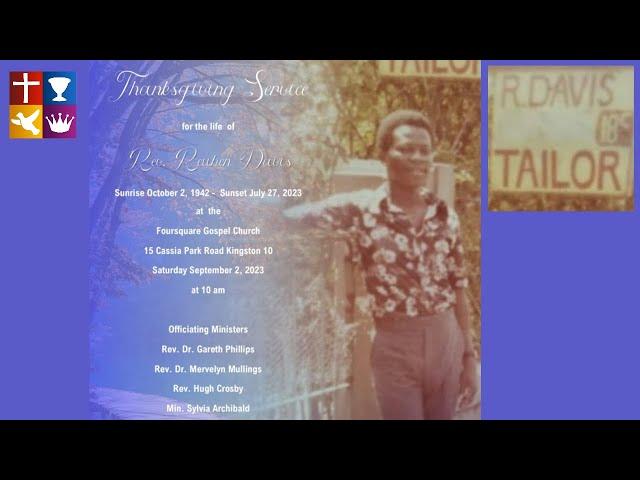 Thanksgiving Service for the Life of Rev. Reuben Davis