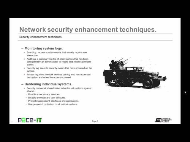 PACE-IT:  Security + 3.6 Security Enhancement Techniques