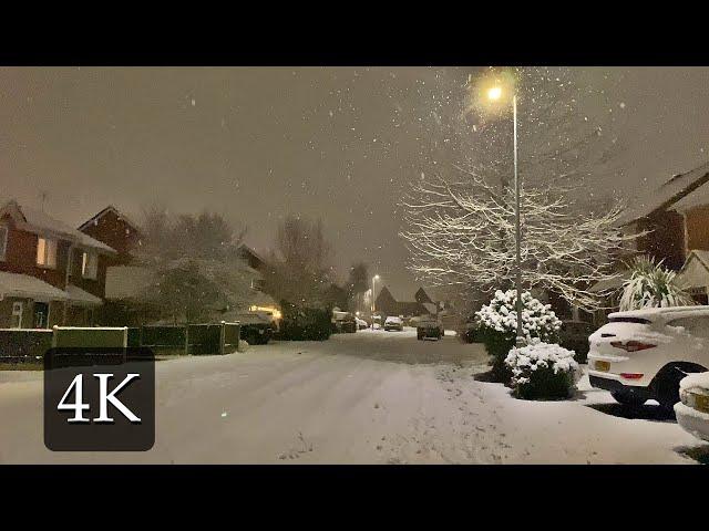 4K Heavy Snow Storm In The UK | Relaxing Walking During Leicester's Major Snowstorm