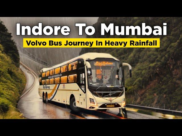 Indore to Mumbai Volvo Bus Journey in Heavy Rainfall | Raj Ratan Travels