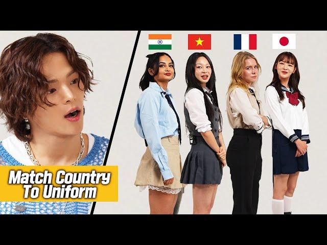 Match School Uniform To Country | India, Vietnam, France, Japan, Brazil, The US, Korea