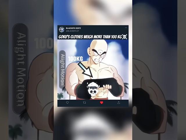 Goku's clothes weight more than 100kg️ #shorts #viral #shortfeeds