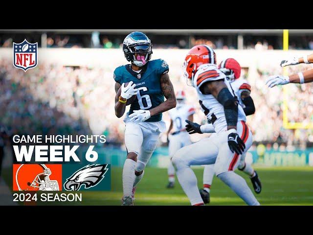 Cleveland Browns vs. Philadelphia Eagles | 2024 Week 6 Game Highlights