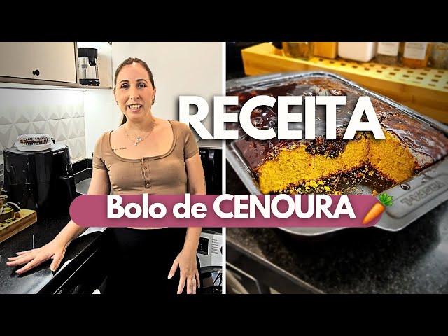 RECEITA FÁCIL  de BOLO de CENOURA com COBERTURA de CHOCOLATE | COZINHANDO com a CÁ !