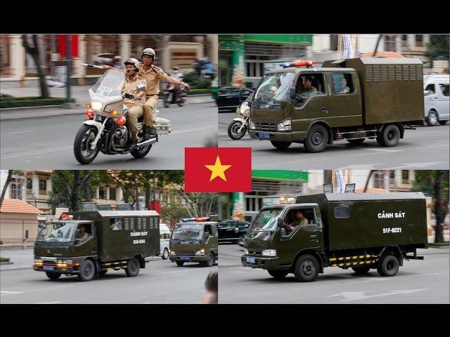 *RARE* [Ho Chi Minh City] Police Prisoner Transport Convoy Responding (Vietnam)