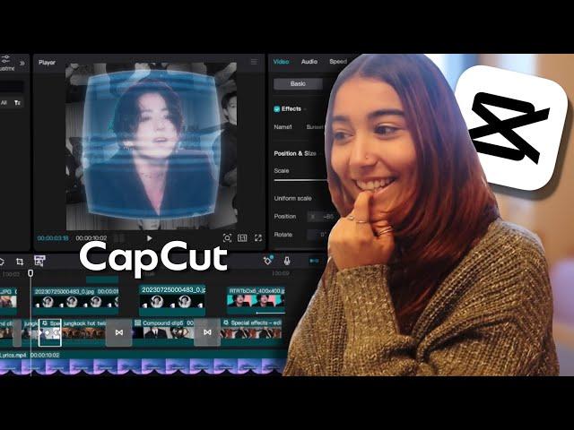 making an edit on CAPCUT desktop editor for the first time!