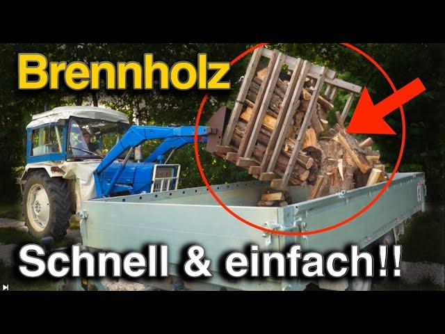 Genial einfach! 20RM Brennholz sägen und transportieren