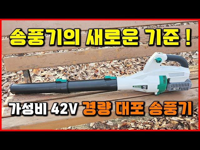 낙엽청소 제설 세차 버튼만 누르세요! 42V 대포 송풍기 추천 가성비 공구 풀세트 10만원대 나리온 가볍고 강력하네 [베어툴스]