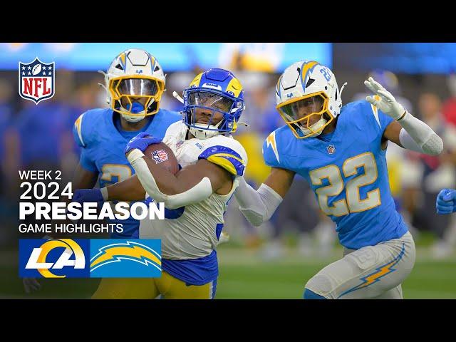 Los Angeles Rams vs. Los Angeles Chargers | 2024 Preseason Week 2 Game Highlights