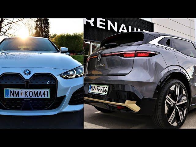 2022 BMW i4 vs 2022 Renault Megane E-TECH 360 Degree Camera System Comparison by Supergimm