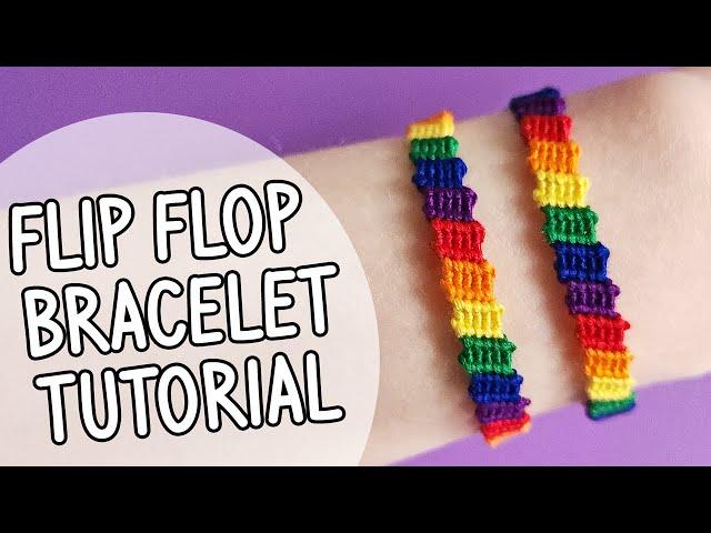 How to Make Flip Flop Friendship Bracelet Tutorial Without Flipping | Macrame Tutorial