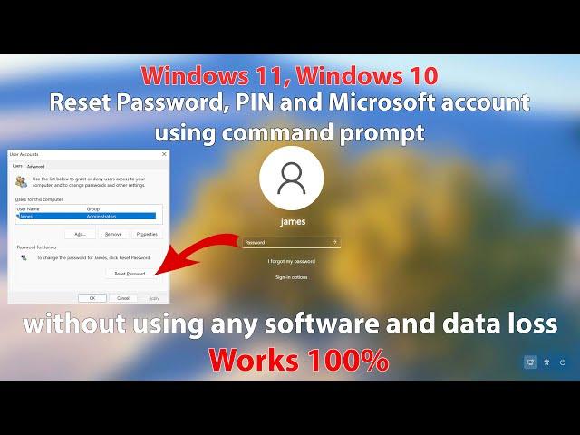 2024! Reset Forgotten Windows 11 Password, PIN and Microsoft Account without any Software