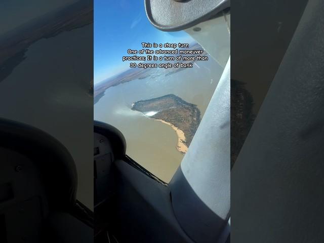 Steep Turns (45 degrees) #aviation #avgeeks #pilot life #aircraftpilot #pilotstuff #aviatrix